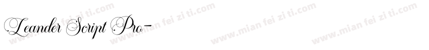 Leander Script Pro字体转换